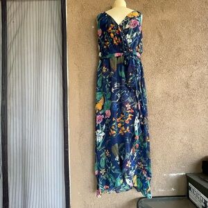 Signature by Sangria Floral Maxi Dress - Navy and Multicolor